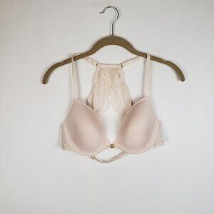 Thirdlove Front Closure Bra Lace Racerback Underwire Lined Blush Pink Size 32D